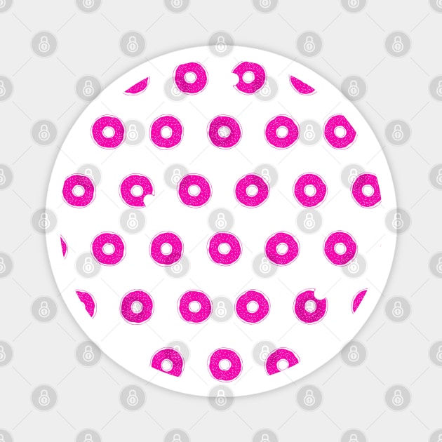 Pink Donut Pattern Magnet by HHT